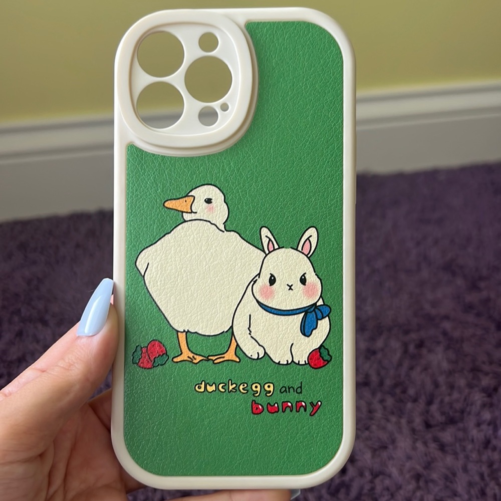 Used ONCE Duckegg and Bunny IPhone 13 Pro Max Phone Case